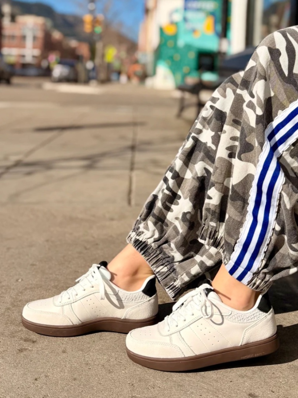 Woden Bjork Sneaker in Blanc/Black